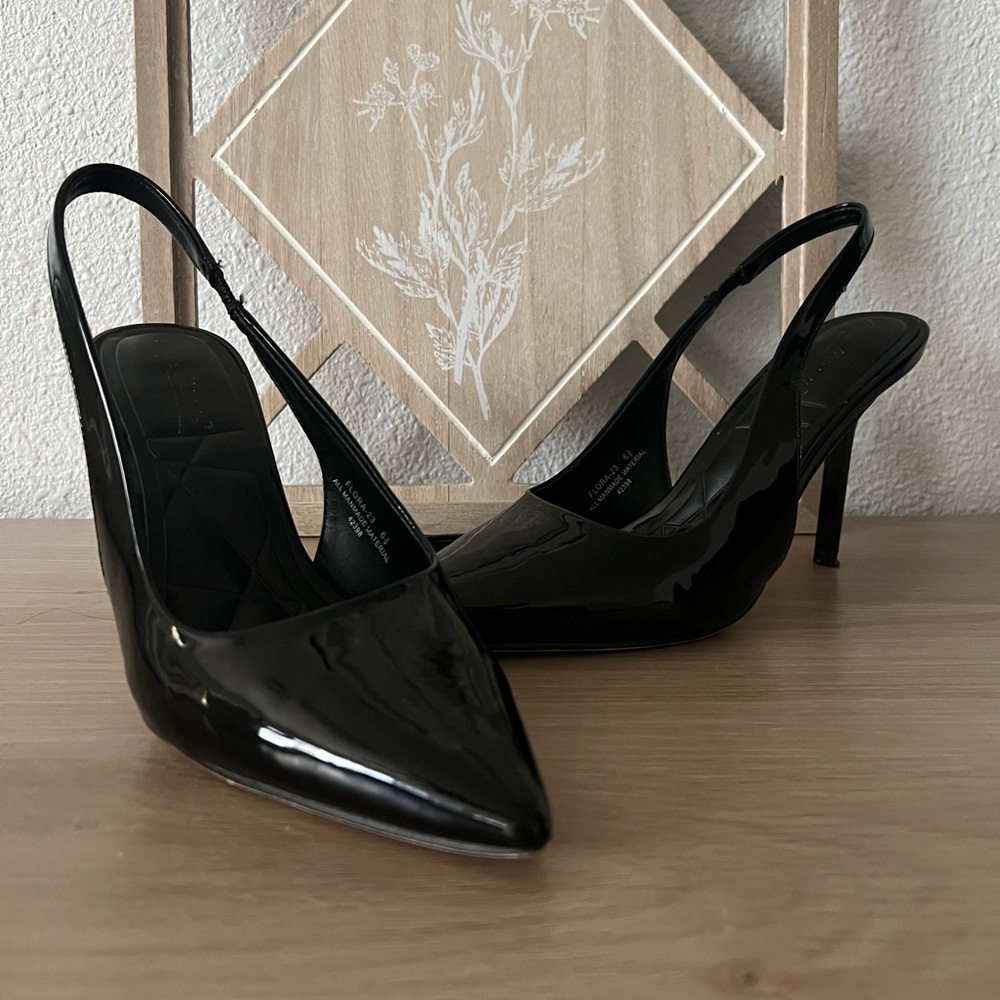 Black Slingback Heels